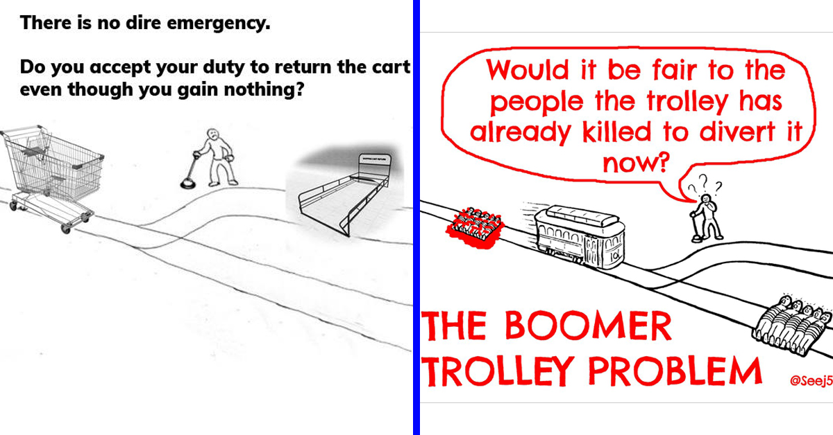 22 Trolley Problem Memes Because Ethical Dilemmas Can Be Funny Too The trolley problem is a popular thought experiment explaining a philosophical ethical dilemma.