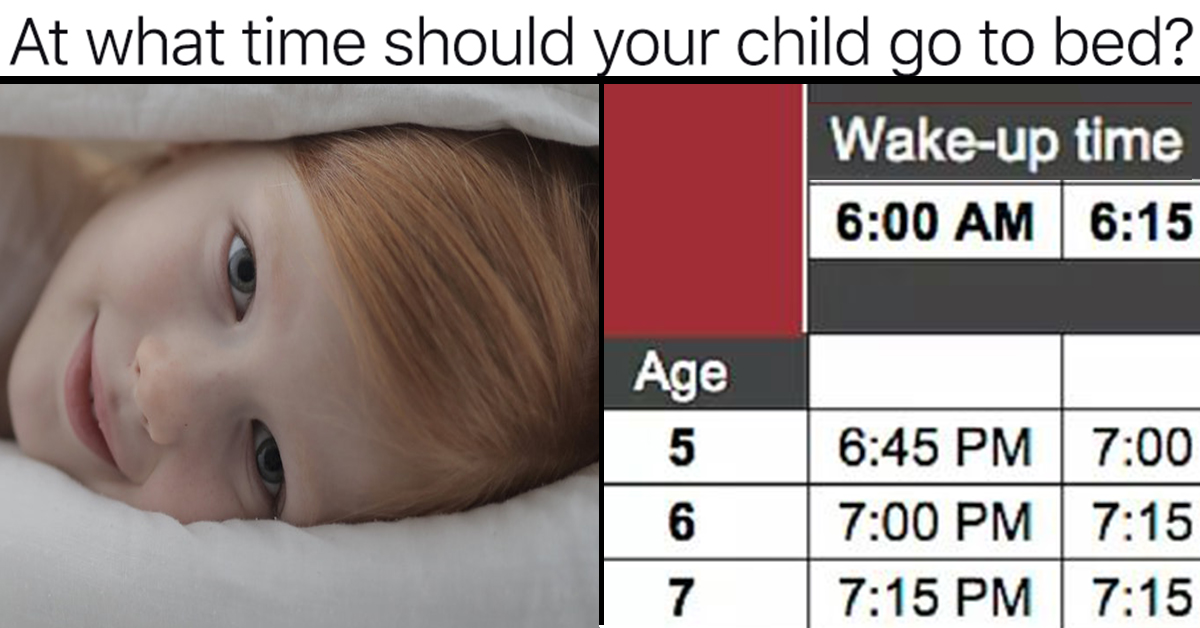 Teacher Shares Viral "What Time Should Your Child Go To ...